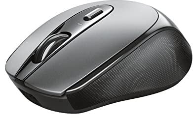 Trust Zaya Mouse wireless ricaricabile (Microricevitore USB riponibile ne mouse, 4 pulsanti, 800-1200-1600 dpi, Porta USB-C per ricaricare la batteria) Nero