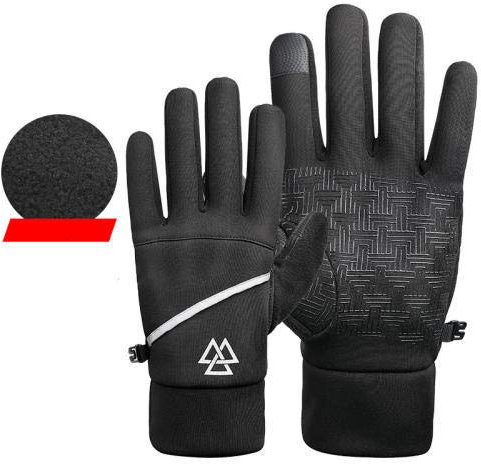 B/H Guanti per Touch Screen Leggeri di Alta qualità,Sport Impermeabili più Guanti Touch Screen in Velluto,Guanti Caldi Antivento con Cerniera-D_Medium,Guanti Sport Aperta Tempo Libero Comodi