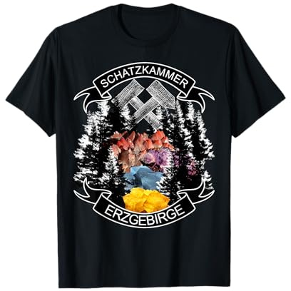Cooles T-shirt Erzgebirge Sachsen Bergbau Mineralien Herren T-Shirt