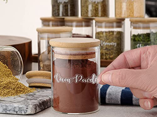 66 Spice Labels for Small Jars Pre-Printed Pantry Stickers Self Adhesive for Kitchen Storage Mrs Hinch Products Font Additional Pack