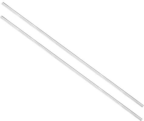 sourcing map Aluminium Solide Rond Tige Tour Barre 6mm x 500mm pour Bricolage Artisanat Outil 2Pcs