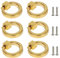 Trsnzul Schrankgriffe mit Ring Form 6 Stück Möbelknöpfe Gold Einloch Möbelgriff Schubladenknöpfe Kabinettknöpfe Türknöpfe Kommodenknöpfe Gold Griffe für Küche Schublade mit Schrauben