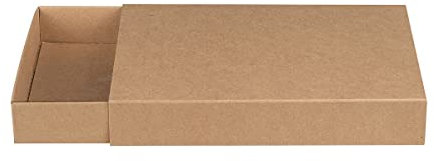 Schiebeschachtel, 11,5 x 15,5 x 2,5 cm, Braun, Kraftkarton - 10 Schachteln/Set