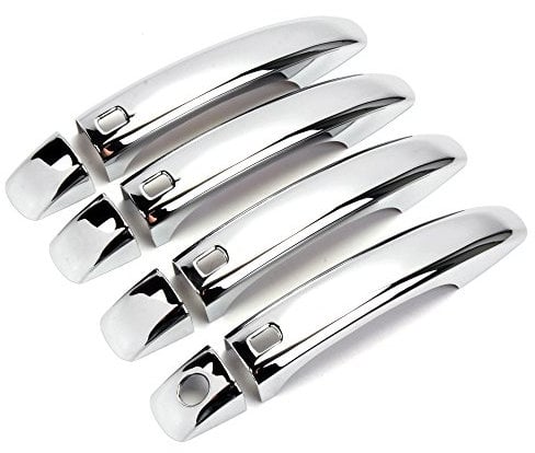 Dreamseek 8Pcs 4 Door Handle Cover Compatible with Audi Q3 2012-2018, Q5 2009-2016, A4 B8 S4 A5 2008-2016 Exterior ABS Molding Protector Trim Triple Chrome Plated