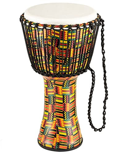 FLFL Djembe African Drum Fiberglas Tamburine Afrikanische Trommel 10 Zoll Anfänger Erwachsene (Color : 12 inch)