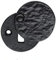 Black Cast Iron Escutcheon Plates Keyhole Cover Key Hole Door Lock Accessories (Standard Covered Escutcheon) in Black Antique Finish & Dimensions 50mm x 20mm x 50mm