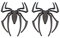 2 Stück Spinne Emblem Auto Logo Aufkleber Abzeichen Spinne Aufkleber (Schwarz)