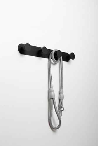 nidoshu Garderobenhaken Wand kleiderhaken Garderobenleiste Modern Kindergarderobe Wandmontage (Schwarz)