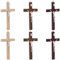 WEBEEDY 6 Stück Holzkreuz Kruzifix mit Jesus Korpus Kreuz Set Benediktuskreuz Wandkreuz Kruzifix zur Firmung Geburt Kommunion Taufe 4.7 Zoll / 12 cm, 3 Farben