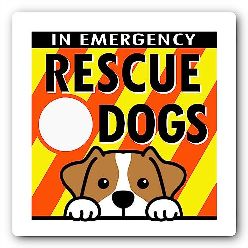 Notfall-Aufkleber für Hunde – Save Our Pets Vinyl-Aufkleber – Brandschutzalarm für Welpen, K9, Katze, Kätzchen, Tiere, Vögel, Reptilien – in Case of Danger in House Office RV Fenster Tür Warnschild