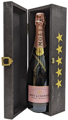 Rose Imperial Champagne 75 cl in a Wooden 5 Star Champagne Gift Box