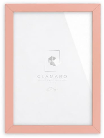 Clamaro Cadre Photo Pêle-Mêle, Bois MDF, Rose Pastel, 40 x 60 cm, Bois FSC | Fabriqué à la Main en Allemagne, Largeur de Moulure 30 mm, Panneau Arrière et Crochet Dentelé Inclus, Rectangulaire