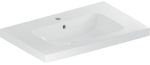 Geberit iCon Light Waschtisch, 90 cm x 48 cm, mit Hahnloch, mit Überlauf,501840, 501.840.00.2, Farbe: Weiß