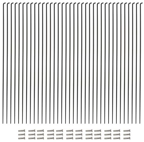 Vincita 36 radios de acero inoxidable de 14G J Bend de 254 mm a 294 mm con pezones de latón para radios de rueda MTB, bicicleta eléctrica, descenso, senderismo, bicicletas de ciudad - radios de