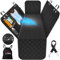 Dog Car Seat Covers, 600D Heavy Duty 100% Waterproof, Nonslip, Zipper Design seat protector, Mesh Window, Perfect Dog Hammock for Car backseat, SUVs, Sedans & Truck (Black, Bone Window Style)