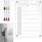 Zestvria Trocken abwischbarer Tafelkalender, trocken abwischbarer Acrylkalender - Klarer Acrylplaner | Magnetische Wandtafel mit 6 Markern, Nachrichtentafel, Notiztafel, Glastafel, Büro, Schule,