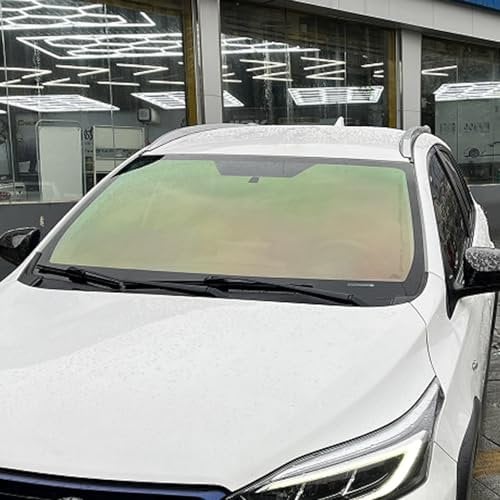 XhuangTech Rouleau de protection solaire teinté pour fenêtre avant - 76 % VLT (vert caméléon, 50 cm x 300 m)