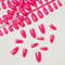 VIVID STELLA Lot de 120 faux ongles courts ovales à presser en acrylique - Couvrance complète - Faux ongles (rose fluo)