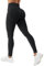 ZAAYO Sport Leggings Damen Nahtlose Invisible Scrunch Butt Leggings Blickdicht Boom Booty Leggings Damen High Waist Po Push Up Gym Yoga Leggings Schwarz XS