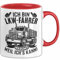 LKW Fahrer Tasse Geschenk Ich Bin LKW Fahrer Warum Weil Ich Es Kann (Rot)