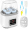 Flaschenwärmer Baby, 8-in-1 Sterilisator für Babyflaschen mit Intelligenter Terminplanung, Dampfsterilisation, 24H Warmhaltefunktion Baby Flaschenwärmer, Babyflaschen Wärmer, Fläschchenwärmer (Grau)