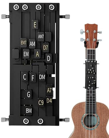 Gitarren Akkord Presser, Übungstool Für Gitarren Akkorde, Gitarrentrainer, Gitarrenakkord Helfer, Akustische Gitarren Akkordwechsler Trainer Lerntools, Tragbares Gitarrentrainergerät, 15.5 X 8.8 X 6cm