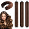 Hitzefreie Lockenwickler, 4 Stück Hair Curler, Heatless Curls Band, Über Nacht Locken Ohne Hitze (Braun)