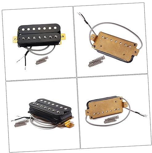 SHOWERORO Humbucker Micro Guitare Double Bobinage Micro Guitare Acoustique Micro à Double Bobine Black