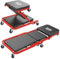 WALTER Montage Rollbrett/Werkstatthocker 2in1 | Tragkraft 150kg Rollsitz, Werkstattliege, Reifen Wechseln Zubehör, 360° drehbar