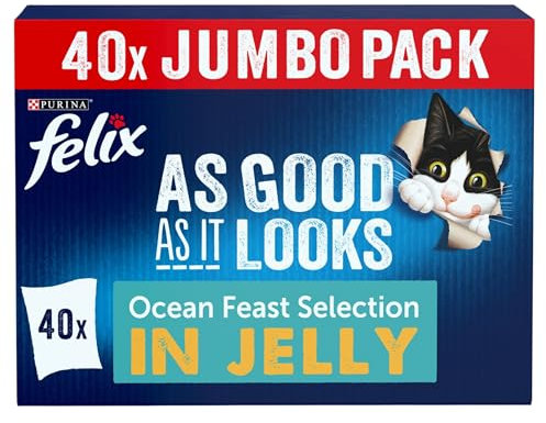 FELIX As Good As it Looks Ocean Feasts Wet Cat Food 40x85g