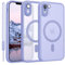 Coque de protection pour iPhone XR avec MagSafe - Magnétique - Fine - Toucher mat - Protection de l'appareil photo - Anti-jaune - Antidérapante - Anti-rayures - Anti-chocs - Pour iPhone XR - Violet