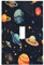 Mexpekil Plaque murale à bascule simple pour interrupteur Motif planètes spatiales