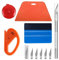 Kit de Herramientas de Alisado para Aplicar, Pelar y Pegar el Protector Contra Salpicaduras de Papel Tapiz Herramienta de Aplicación Kit de Alisado