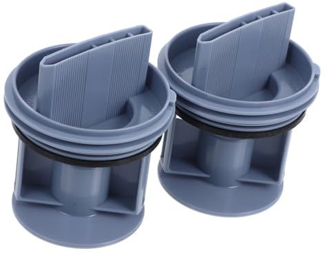 VILLCASE 2Pezzi Pompa Scarico con Drenaggio Guarnizione e Valvola Compatibile con Lavatrici Carica Frontale Installazione Facile e Design