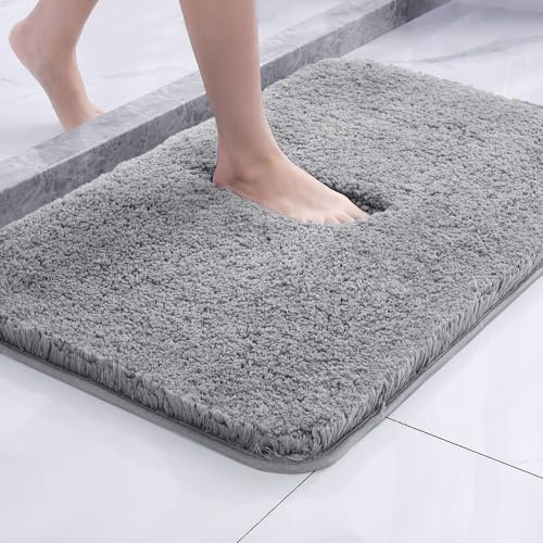 AMFUN 50 x 80 cm Door Mat Indoor, Super Absorbent Doormats,Machine Washable Floor Mats,Dirt Trapper Door Mat,Non-slip Dog Door Mat,Entry Rug for Front Door,Back Door(Gray)
