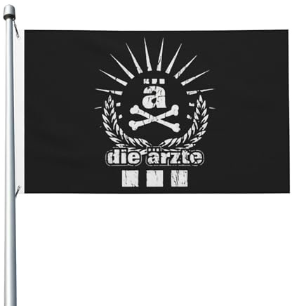 3 Fuß × 5 Fuß Arzte Rock Band Die Fuß Fahne Moderne dekorative Fahne leicht und weich fallend schnell trocknendes Material geeignet für Rasenflächen Partys Balkone Flure