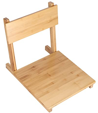Xiuganpo Tatami-Stuhl, Glatt Poliert, Neigbare Rückenlehne, Japanischer Zimmerstuhl für Erkerfenster, Lazy Chair-Kissen, Phyllostachys Pubescens (Silver)