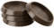 Soft Touch Round Furniture Caster Cups for Carpet or Durable Hard Floors, Brown, 1 11/16, 4 Count Pack