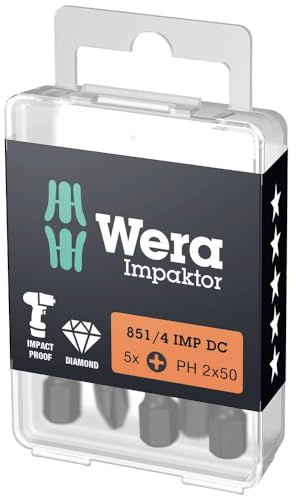851/4 Impaktor Insert Bits Phillips PH3 x 50mm (Box 5)