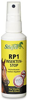 Stiefel RP1 Insekten-Stop Spray 75ml Insektenschutz für Pferd & Reiter ohne Alkohol geruchsarm hautfreundlich Sensible Pferde Wirkstoff Icaridin