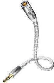 inakustik – 004102075 – Premium Klinken-Verlängerungskabel |Für Kopfhörerkabel mit 3,5mm Klinkenanschluss - Inkl. 6,3mm Adapter | 7,5m in Weiß/Silber | 2-fache Abschirmung - moderner Geflechtschirm