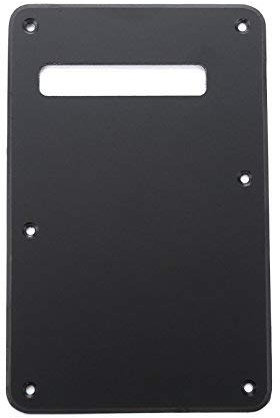Musiclily Guitar Strat Back Plate for Fender USA/Mexican Standard Stratocaster Modern Style, 1Ply Matte Black