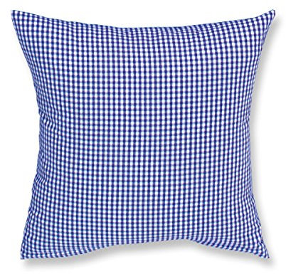 Lorena Mako-Batist Kissen Bezug Basel Vichykaro (kleines Karo 0,25cm) (Dunkelblau, 40 cm x 60 cm)