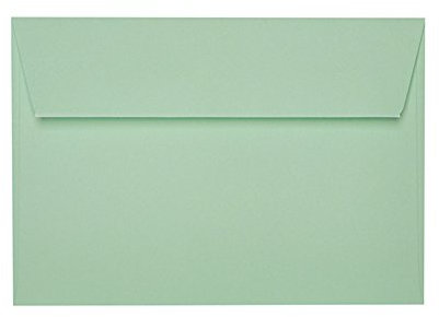 Paper24 je 25 B6 Umschläge Kuverts mit Haftstreifen 125x176 mm Hellgrün