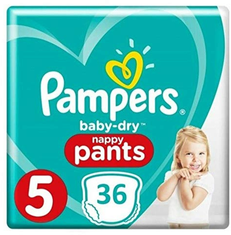Pampers Baby Dry Nappy Pants, Size 5, 11-18 kg