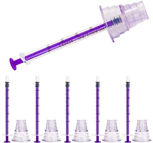5X Small 1ml Oral Fluid Medicine Syringes & Bottles - Accurate Dose Tool for Babies & Children