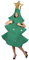 DEGUISE TOI Vegaoo Tannenbaum-Kostüm Unisex-Weihnachtskostüm grün-Gold