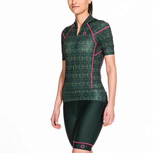 Gregster Damen Fahrradhose Set Bienke, Dunkelgrün Bedruckt, M, 12899