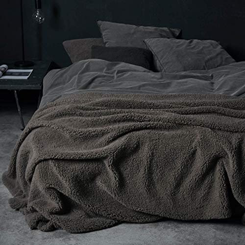 ESSENZA Bettwäsche Guy Uni Einfarbig Baumwolle Schlicht Elegant Bunt Renforcé, Größe:Zusatzkissenbezug 40x80 cm, Farbe:Anthrazit