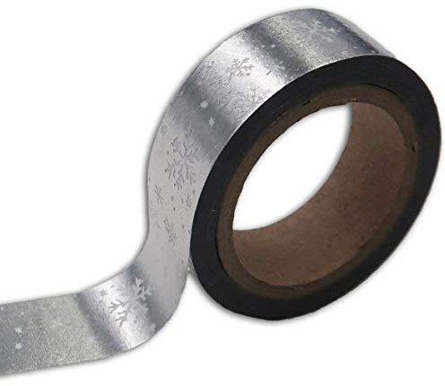 Toga Flocons Masking Tape, Washi, Silber, 10m